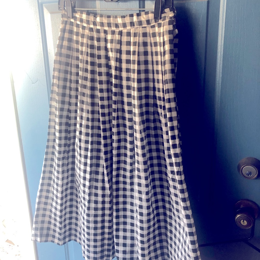 Black & White Checked Skirt